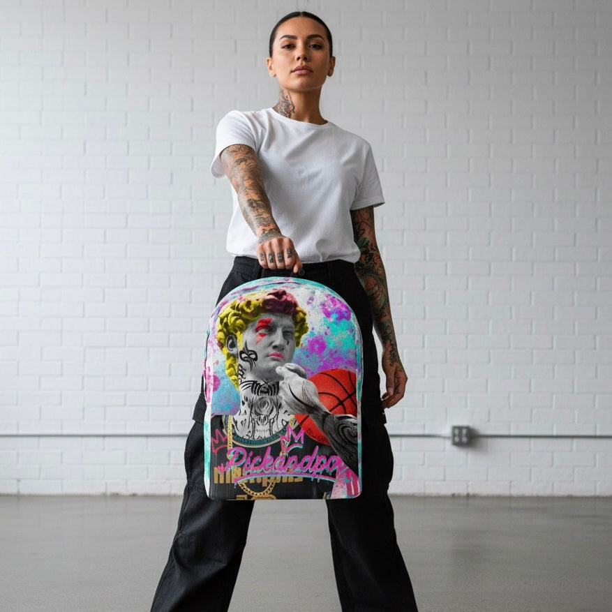 DAVID white backpack