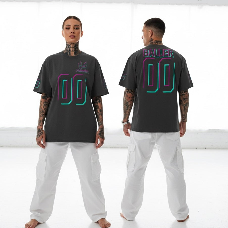 BALLER 00 black oversize tee