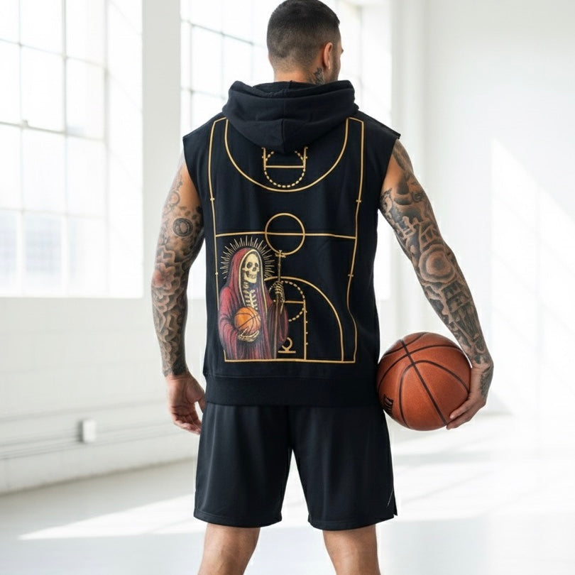 SACRA MUERTE sleeveless hoodie